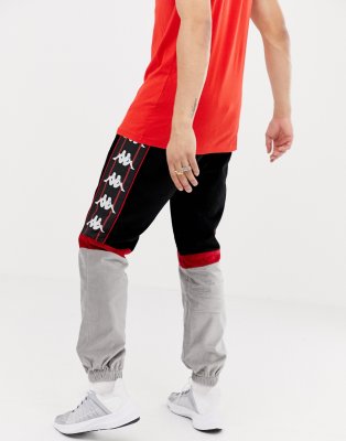 kappa red joggers