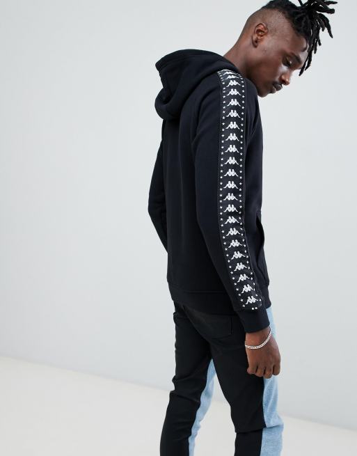 Kappa - Hoodie à enfiler avec bandes logo sur les côtés - Noir, 2 de 4