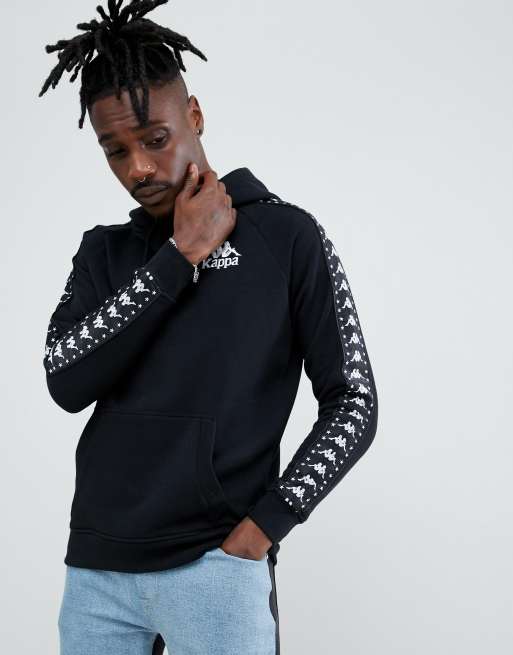 Kappa - Hoodie à enfiler avec bandes logo sur les côtés - Noir, 3 de 4