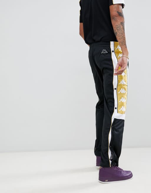 Kappa pants black store and gold