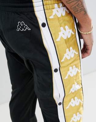 black gold kappa tracksuit