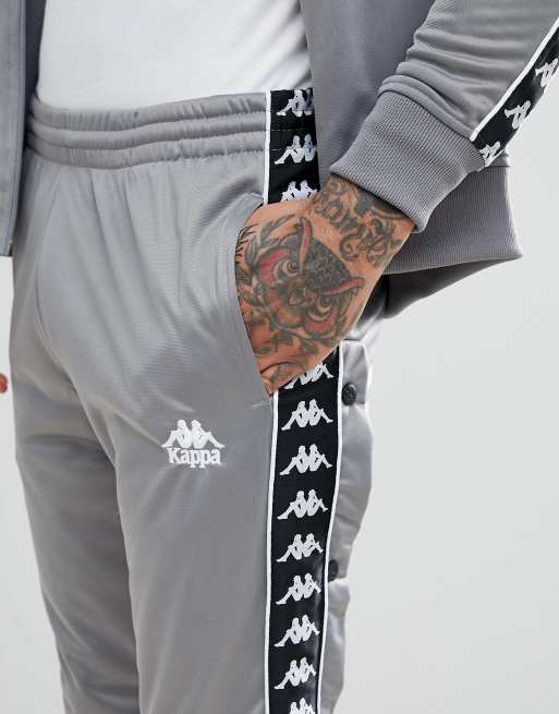 i live Grundig Vælge Kappa Joggers With Side Taping In Grey | ASOS