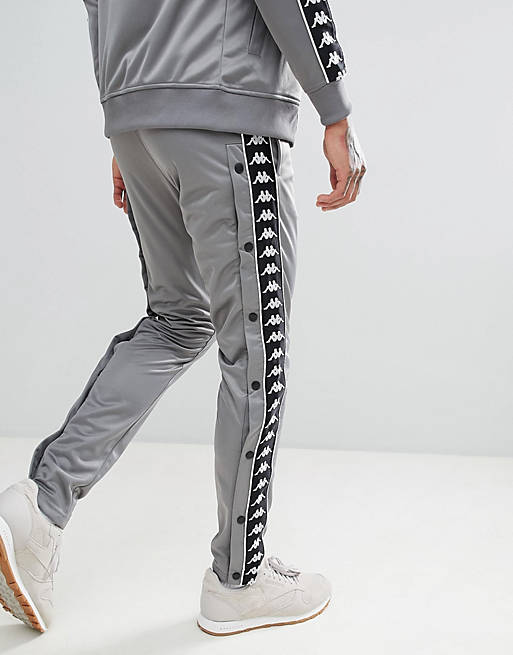 Kappa – Jogginghose mit seitlichem Zierband in Grau | ASOS