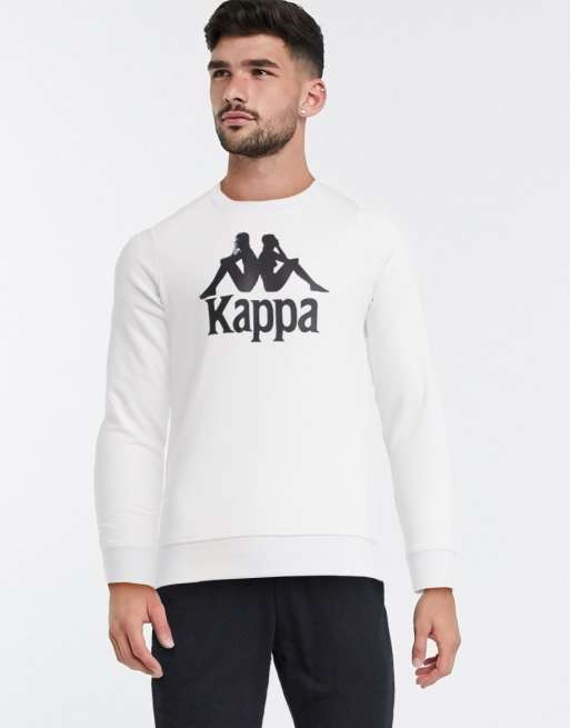 Kappa large logo sweatshirt in white