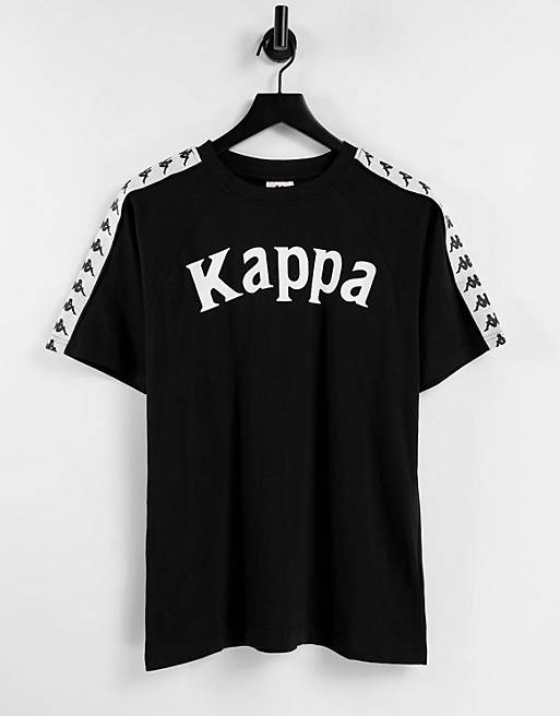 Kappa large logo t-shirt in black