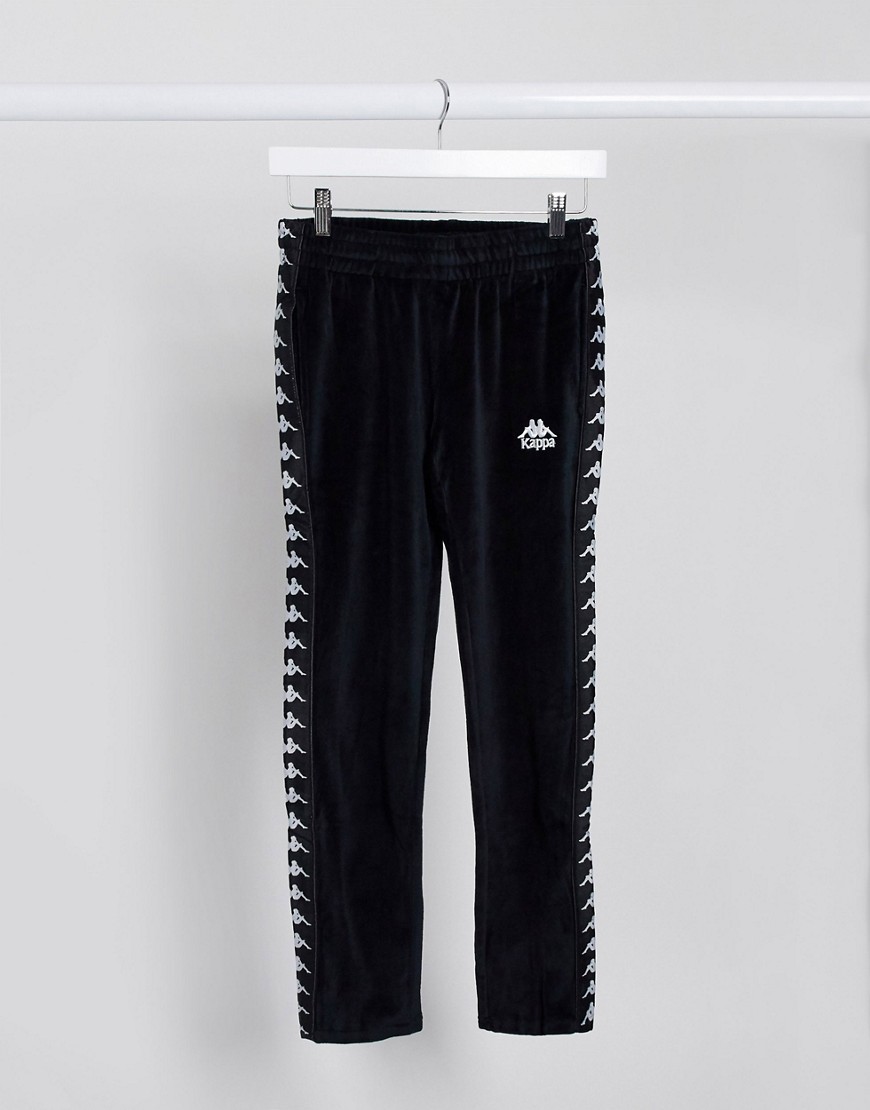 Kappa melody tracksuit trousers in black