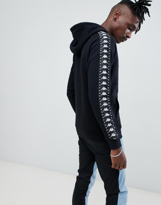 ASOS | logo with in taping black overhead Kappa hoodie