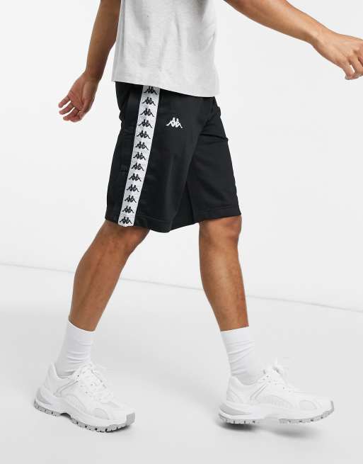 Kappa shorts with taping detail in black ASOS