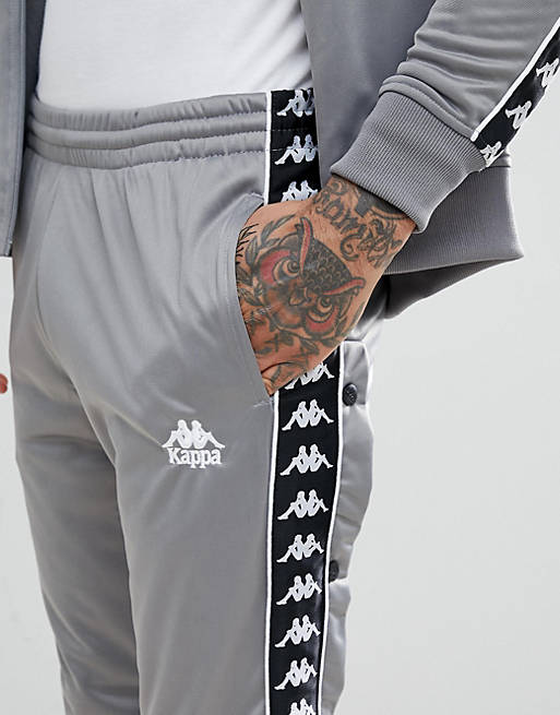 Kappa sweatpants With Side Taping In Gray | ASOS