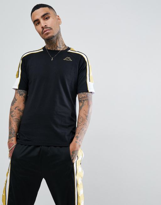 Maglia kappa nera store e oro