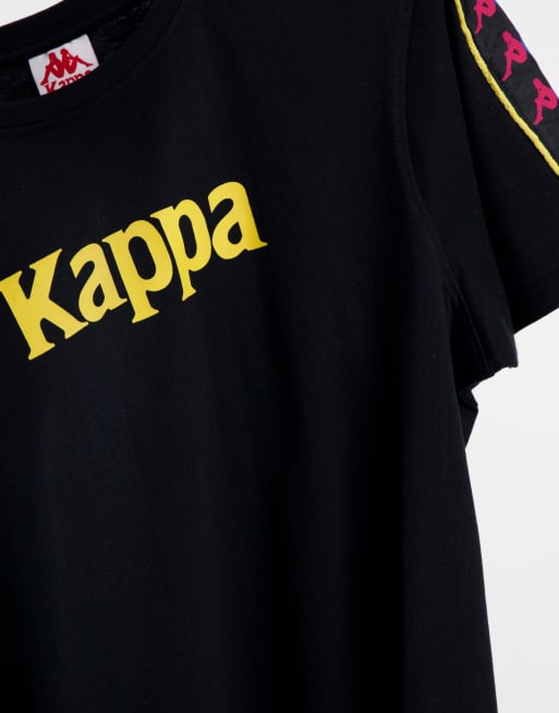 Black and cheap gold kappa shirt