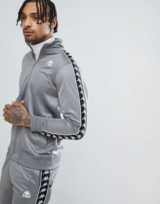 White kappa track outlet jacket