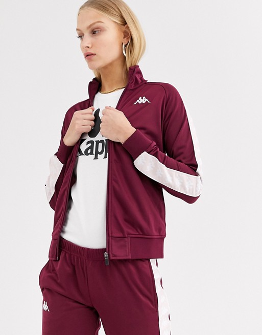 Kappa tracksuit jacket with contrast banda logo taping co-ord