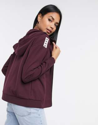 burgundy kappa hoodie