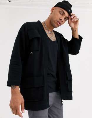 Кардиган с широкими рукавами ASOS DESIGN-Черный