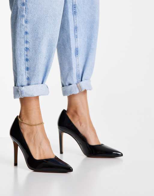 Karen Millen ella heeled shoes in black