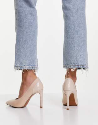 Karen Millen ella heeled shoes in white ASOS