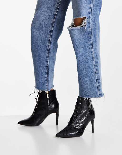 Karen Millen – Ella – Svarta höga ankelboots, 2 av 4