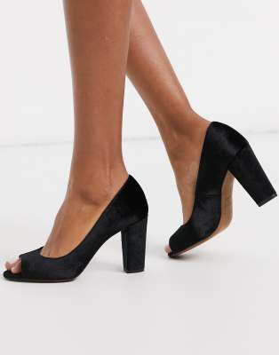 black peep toe shoes