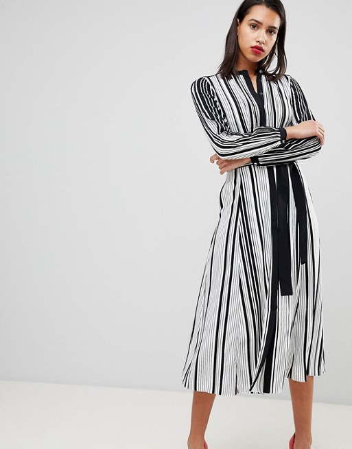 Karen Millen | Karen Millen Graphic Stripe Midi Dress