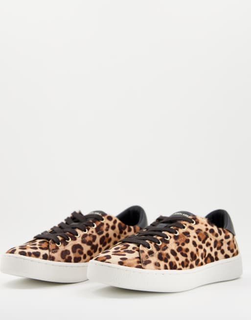 Asos leopard print on sale trainers