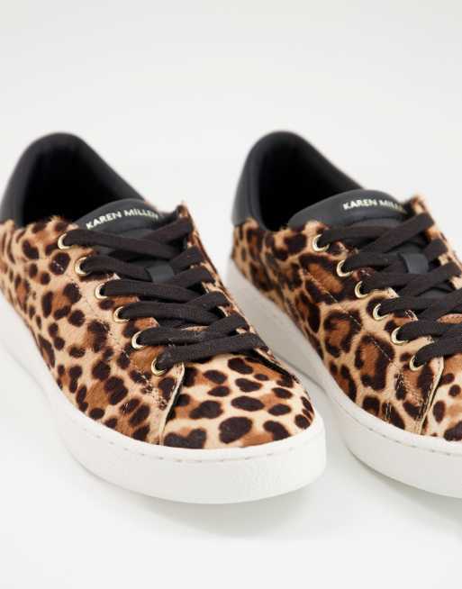 Karen Millen - Sneakers med snørebånd i leopard, 4 af 4