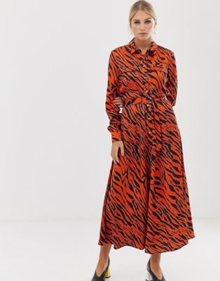 karen millen tiger print dress