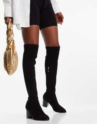 Karen Millen - Toni - Over-de-knie-laarzen in zwart | ASOS
