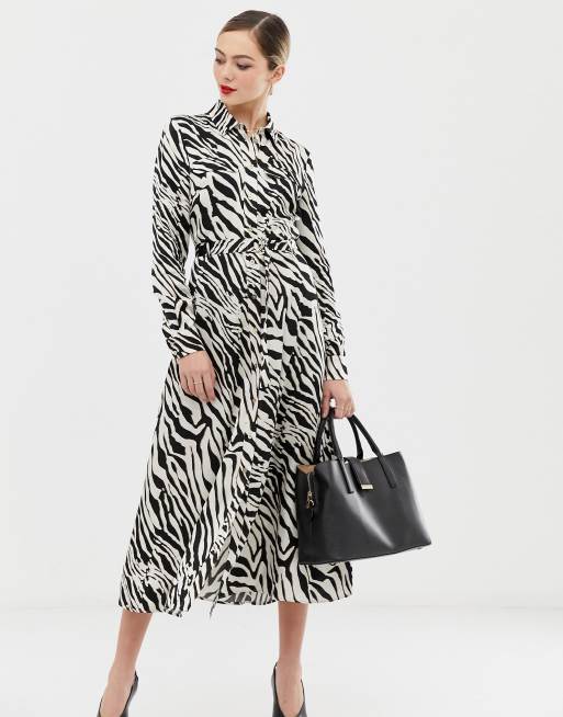  Karen  Millen  zebra print shirt  dress  ASOS