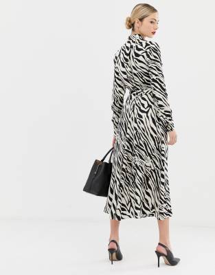 karen millen zebra print shirt dress