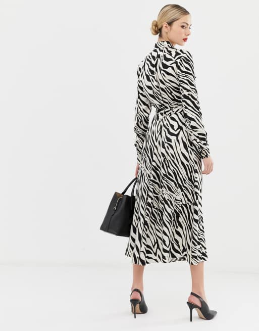 Karen millen zebra shop print shirt dress