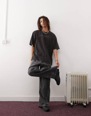 Karl Kani Karl Kani autograph heavy boxy t-shirt in black