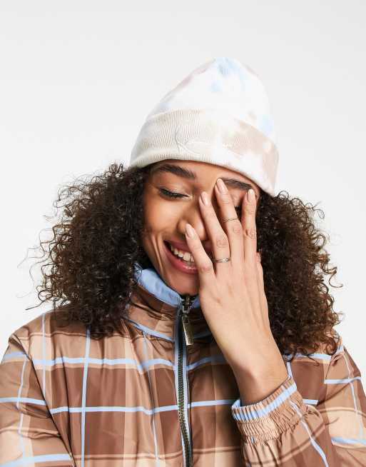 Karl Kani - Bonnet côtelé à logo brodé effet tie-dye