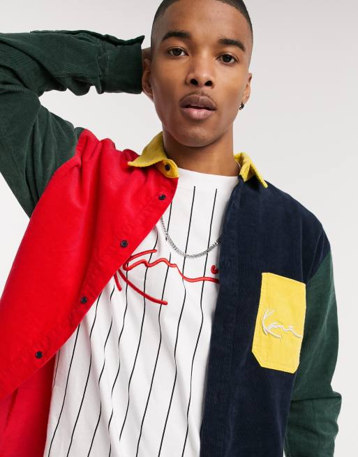 Karl Kani - Chemise en velours côtelé à logo signature - Multicolore