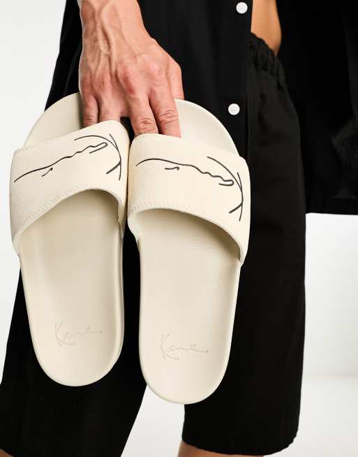 Karl Kani - Claquettes de piscine de qualité supérieure - Blanc cassé, 2 de 4