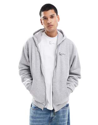 Karl Kani Karl Kani co-ord signature essential zip up hoodie in ash grey