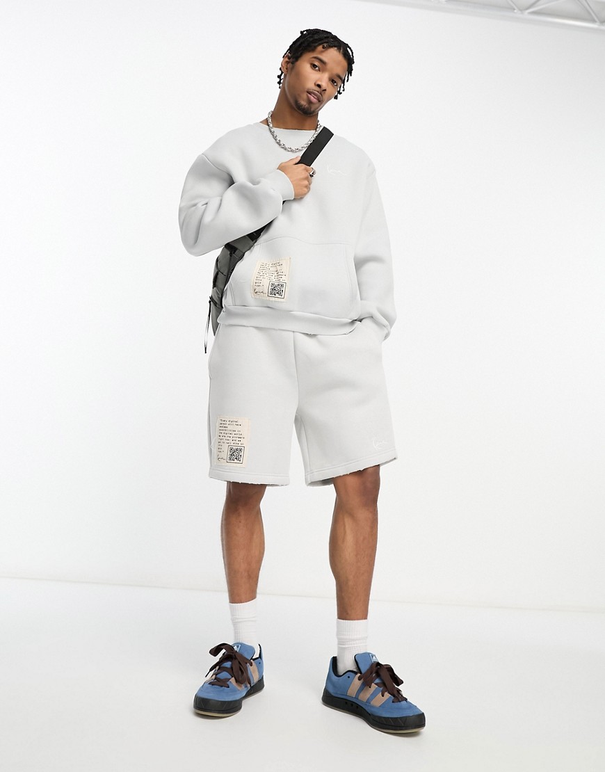 Karl Kani co-ord small signature jersey shorts in dusty blue