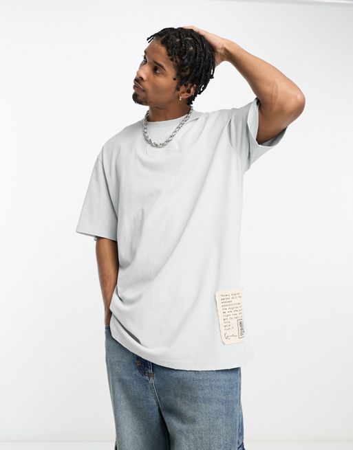 Karl Kani co-ord small signature oversized t-shirt in dusty blue | ASOS
