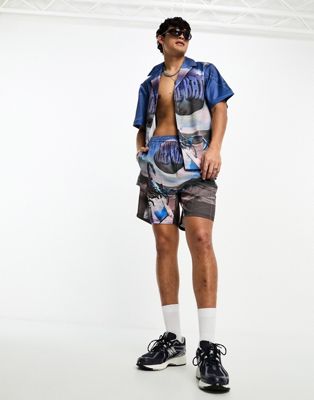 Karl Kani co-ord woven shorts with all over print