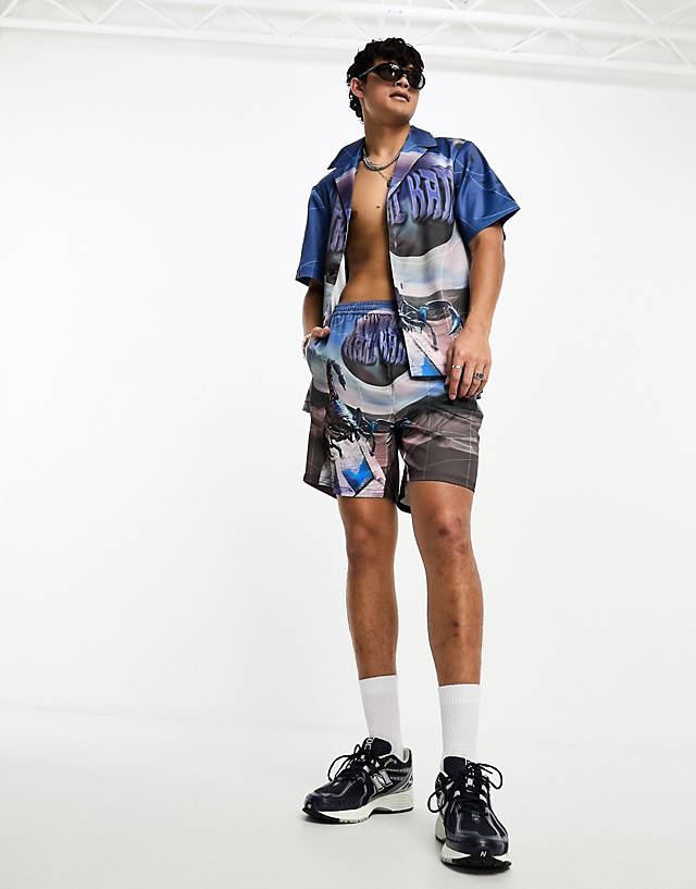 Karl Kani - co-ord woven shorts with all over print