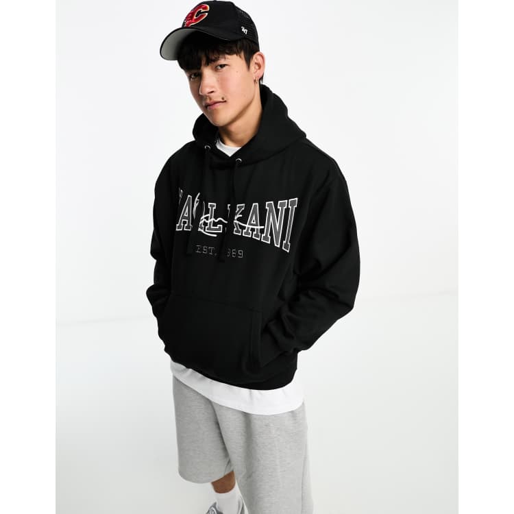 Karl Kani college signature co-ord oversized heavyweight hoodie in black