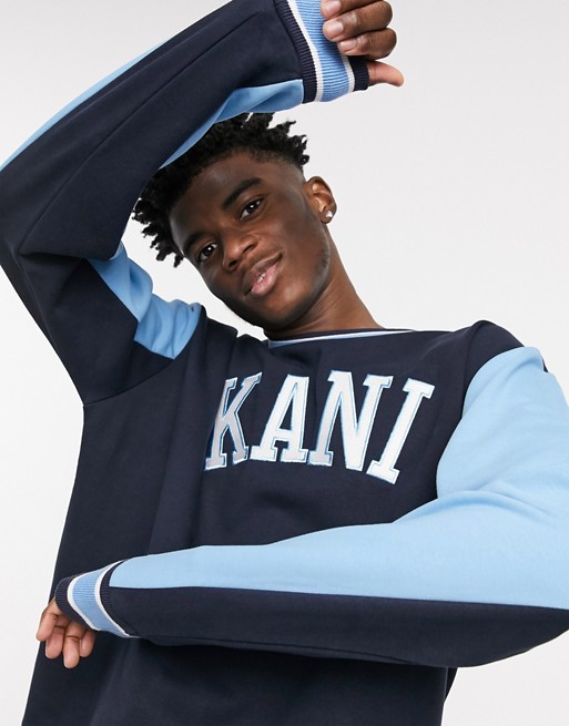 Karl Kani College sweatshirt in navy