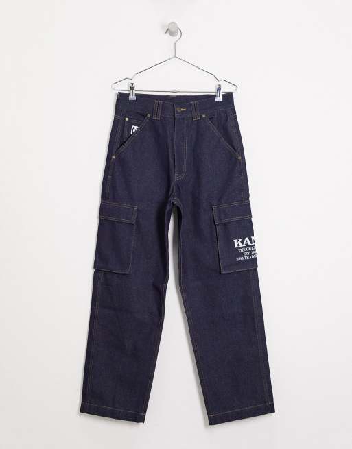 Karl Kani Denim baggy utility jeans in blue | ASOS