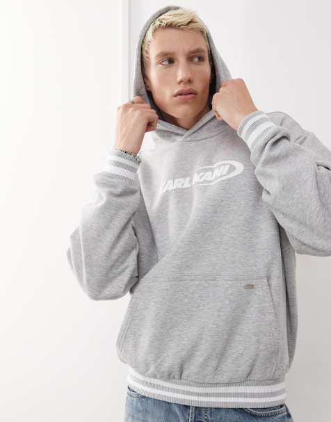 Karl Kani – Ellipse – Kapuzenpullover in Grau mit Logo - view 1