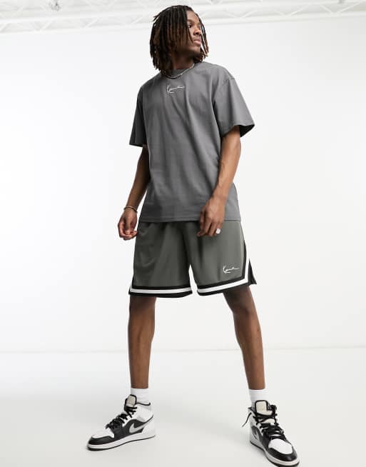 Karl Kani - Essential - Short van mesh met klein logo in donkergrijs
