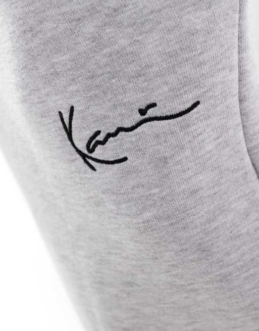 Karl Kani - Essentials - Askegrå joggingbukser i afslappet pasform med manchetter - Del af sæt, 2 af 5