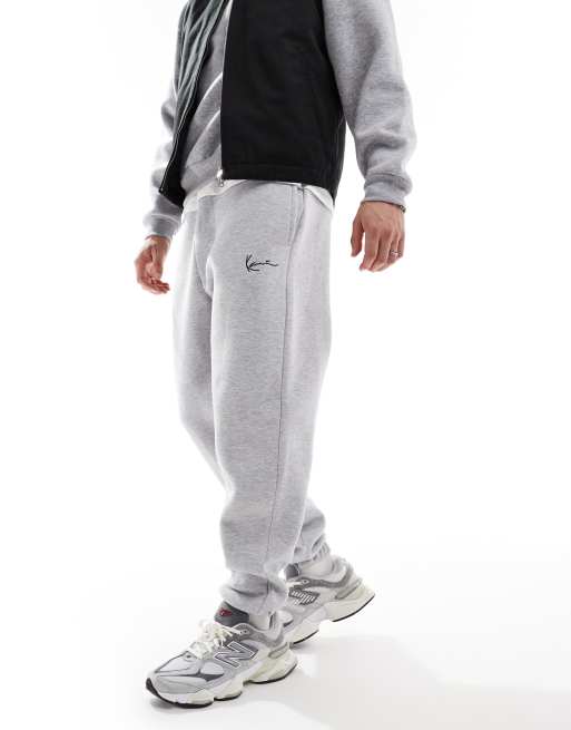 Karl Kani Essentials Ruimvallende joggingbroek met manchet in grijs deel van co ord set