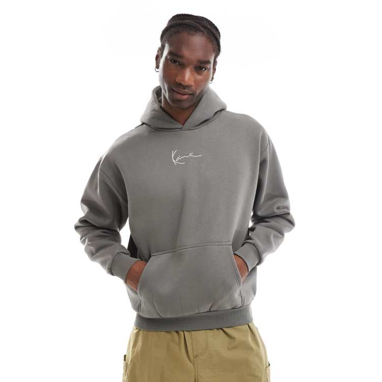 Karl Kani essentials signature logo hoodie in grey | ASOS
