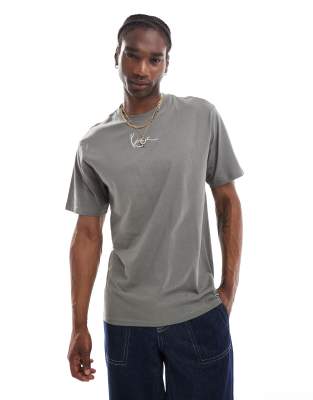Karl Kani SIGNATURE - T-shirt con stampa - sand/sabbia