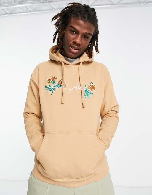 Karl Kani flower hoodie in beige | ASOS